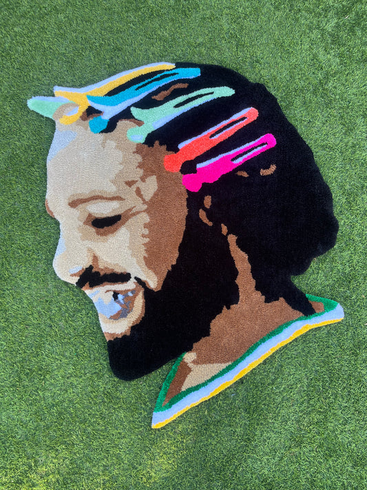 Custom Drake tufted rug (39x35) made with 100% acrylic yarn
